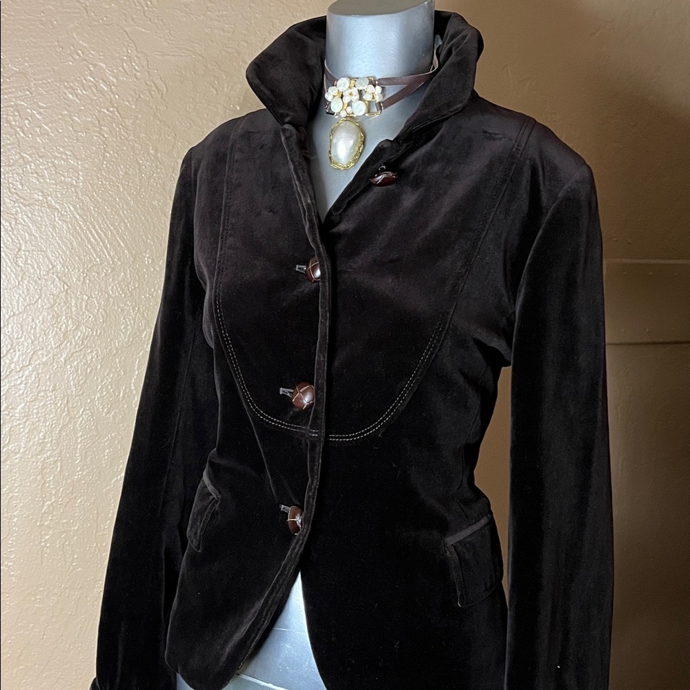 J. Crew Black Velvet Women's Blazer. SZ S - Picture 3 of 6